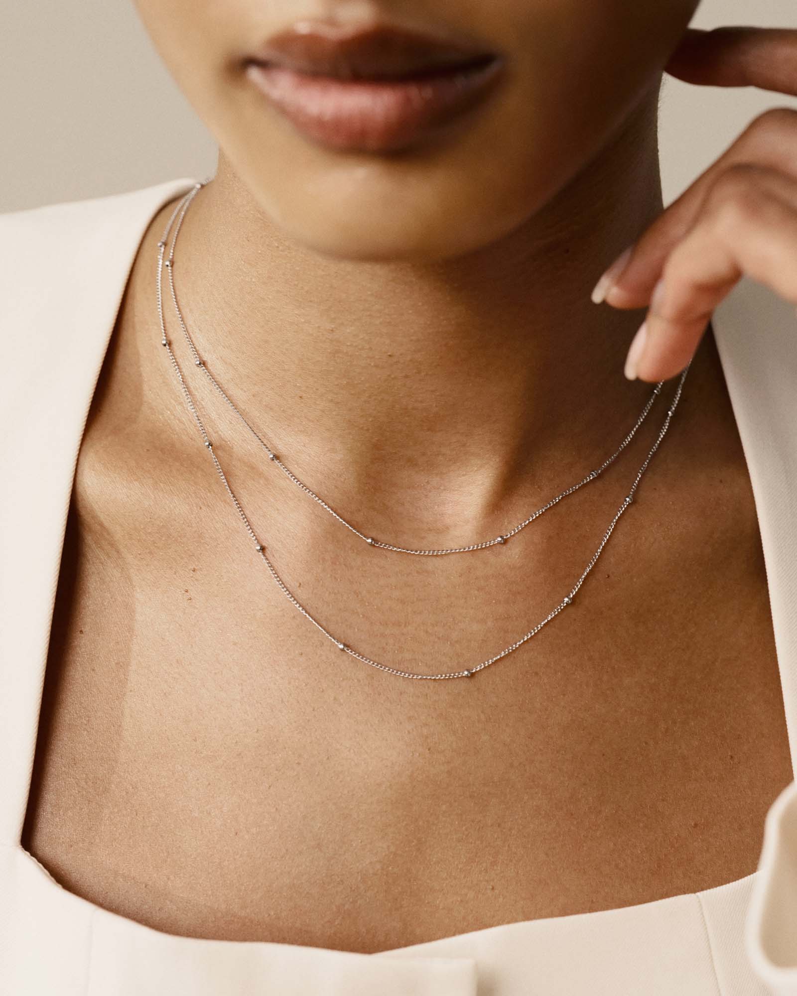 Beaded Chain Steel Necklace - Image 6