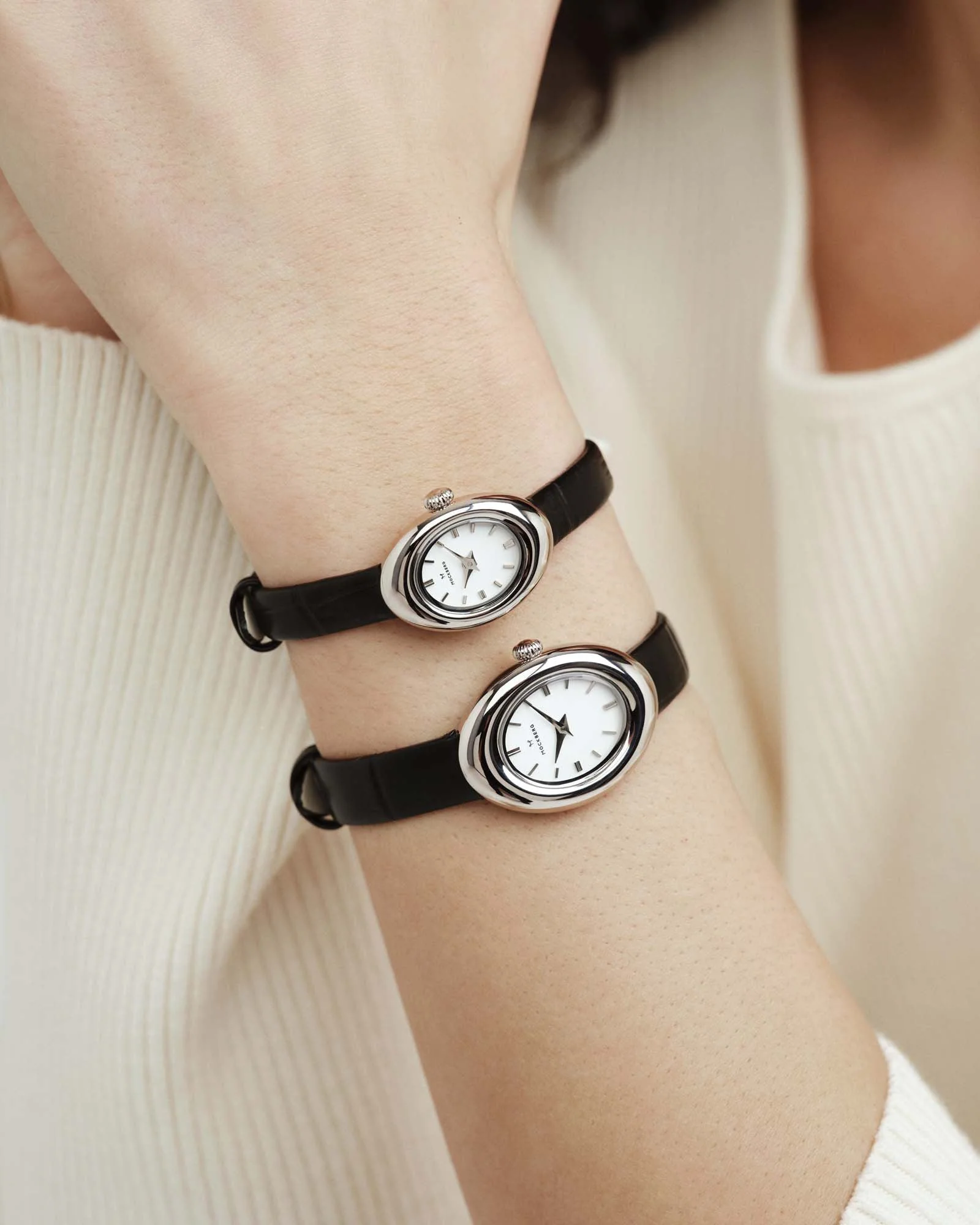Belle Oval Leather  Watch - Image 7