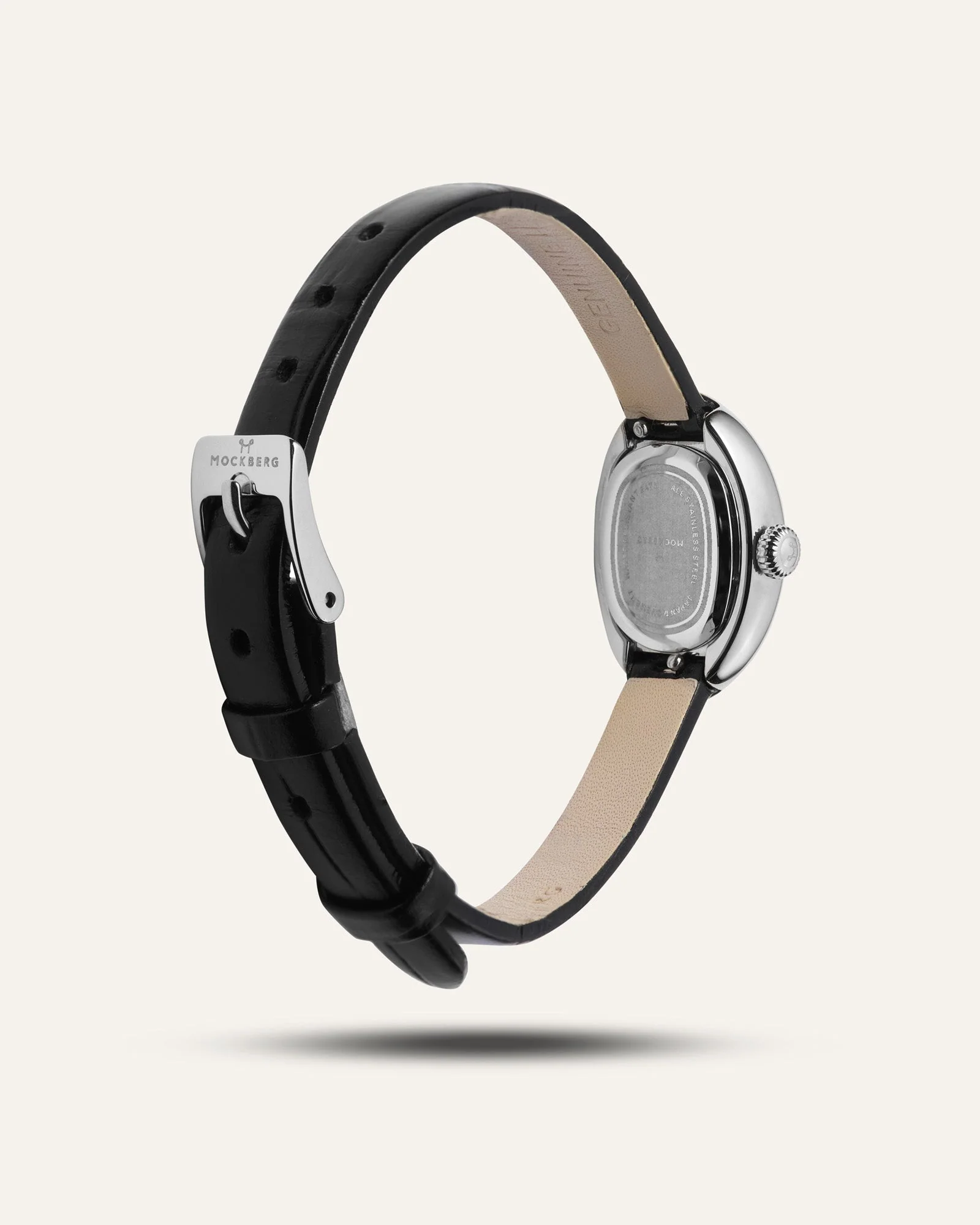 Belle Oval Petite Leather  Watch - Image 7