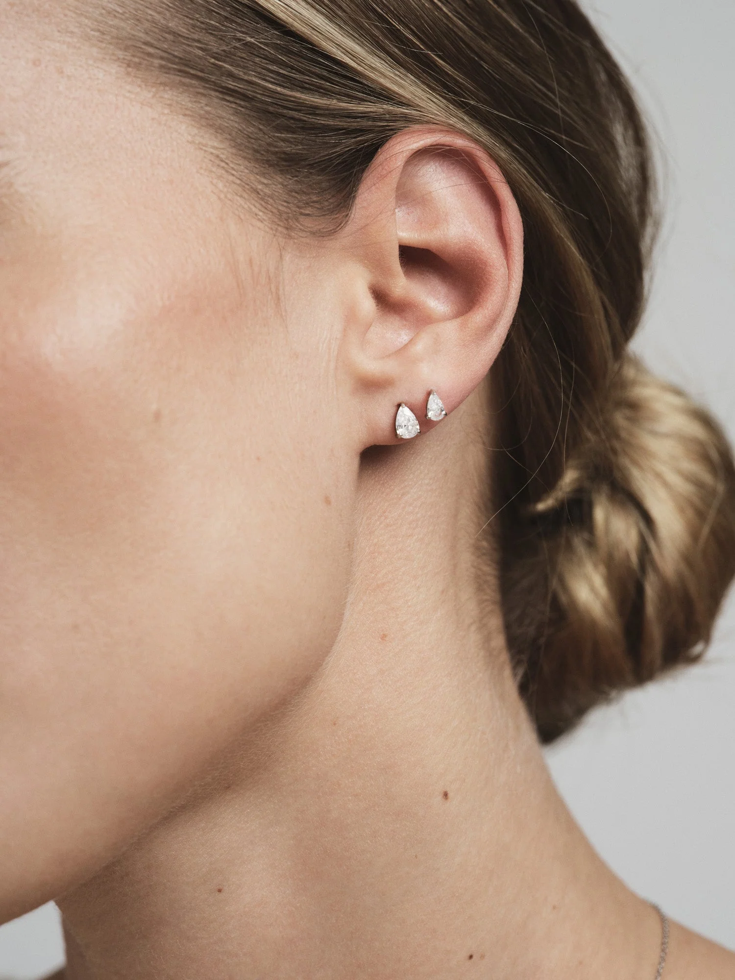 Belle White Small Studs - Image 6