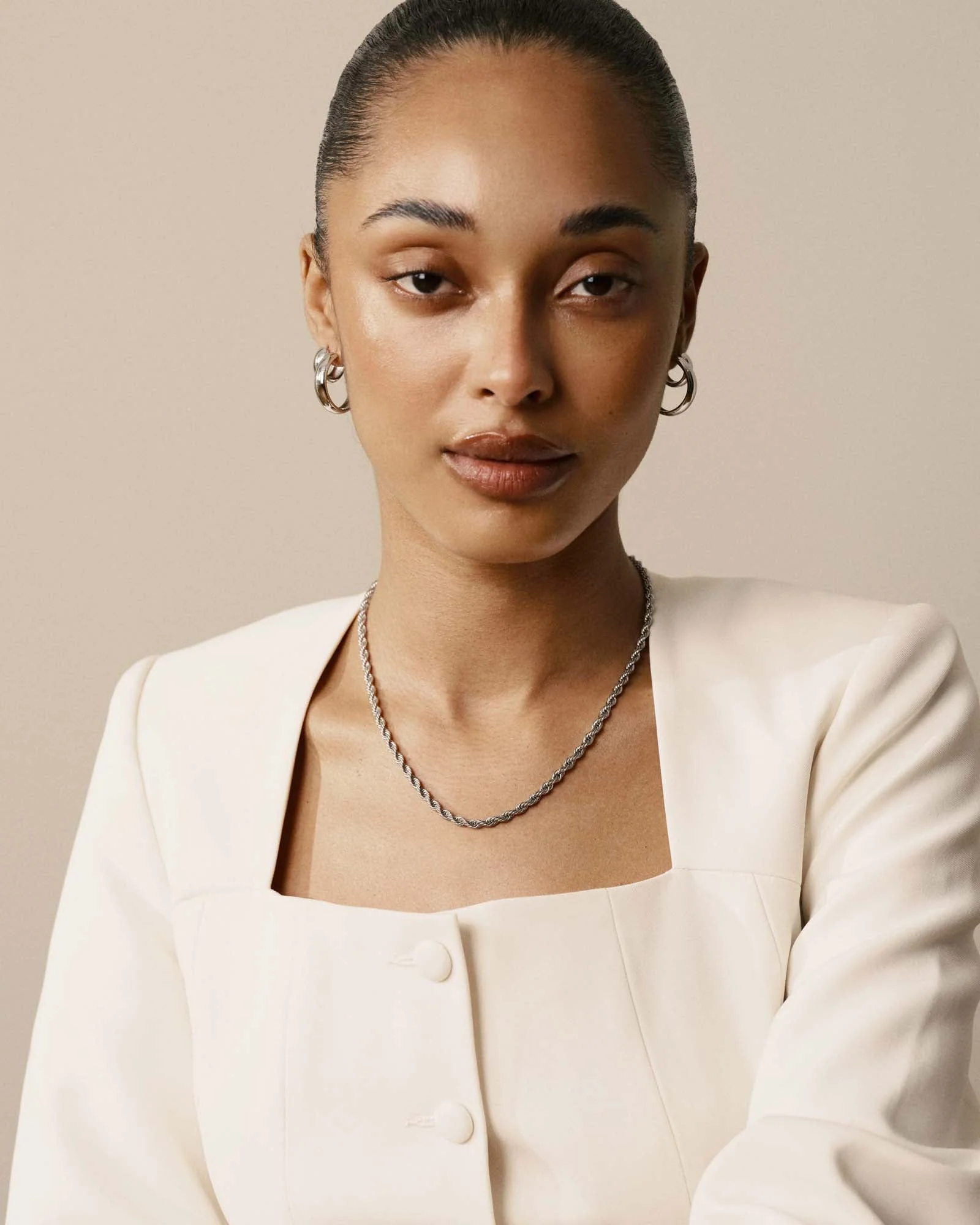 Bold Rope Chain Steel Necklace - Image 2