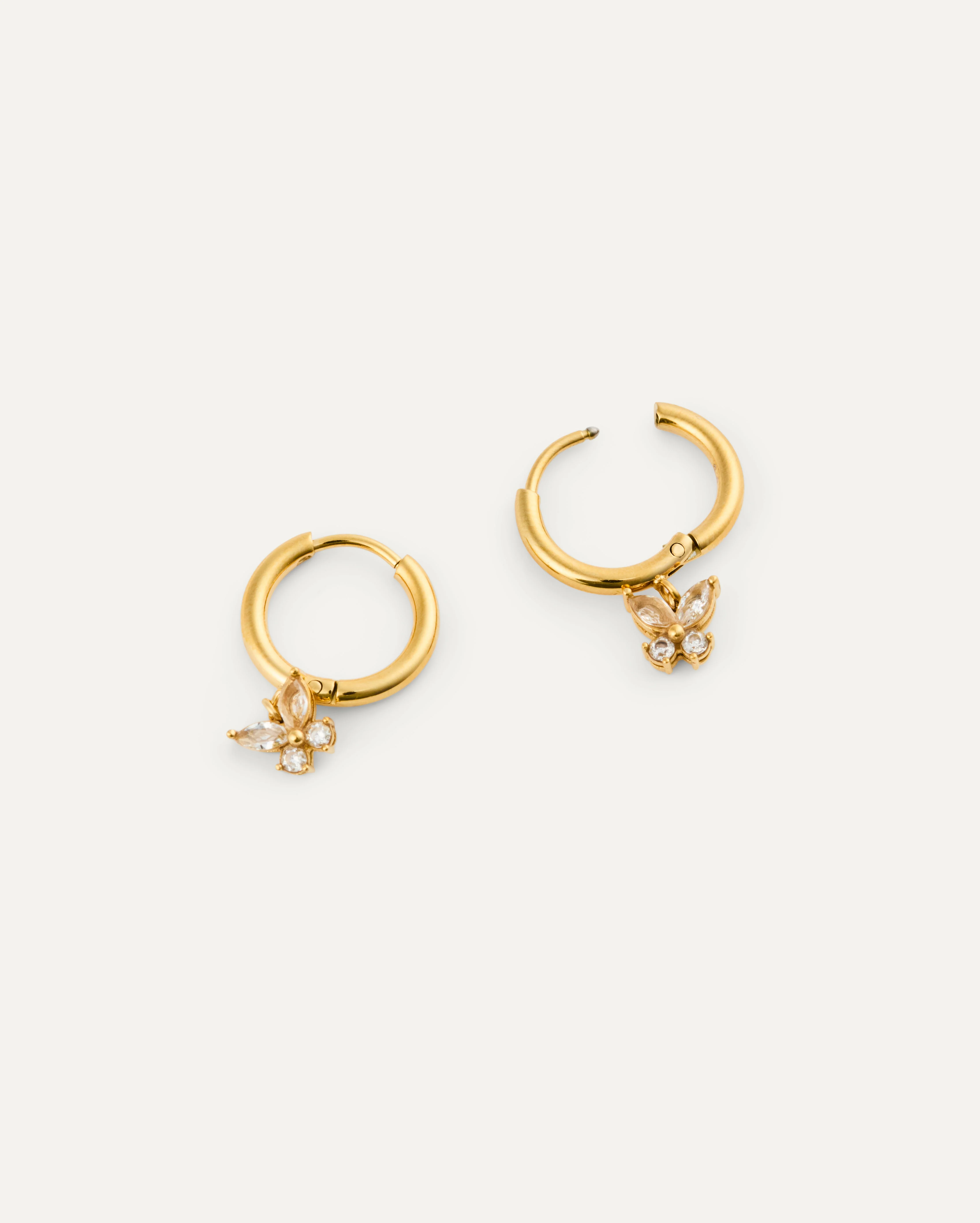 Butterfly Gold Hoops - Image 5