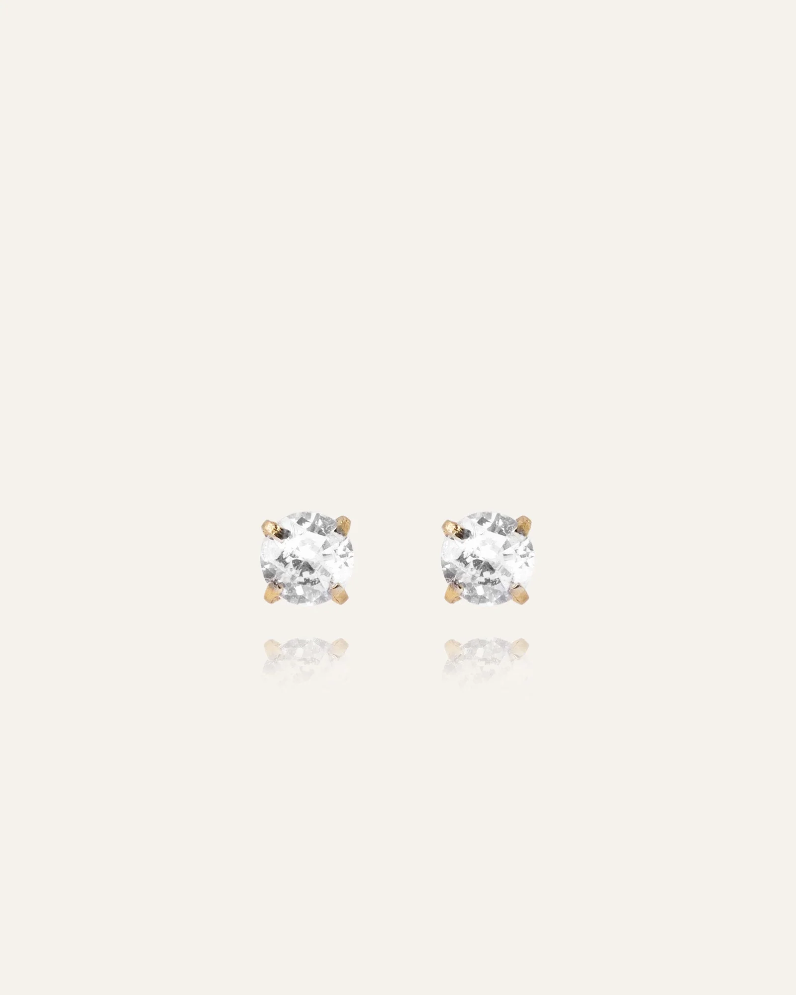 Jolie White Small Studs - Image 5