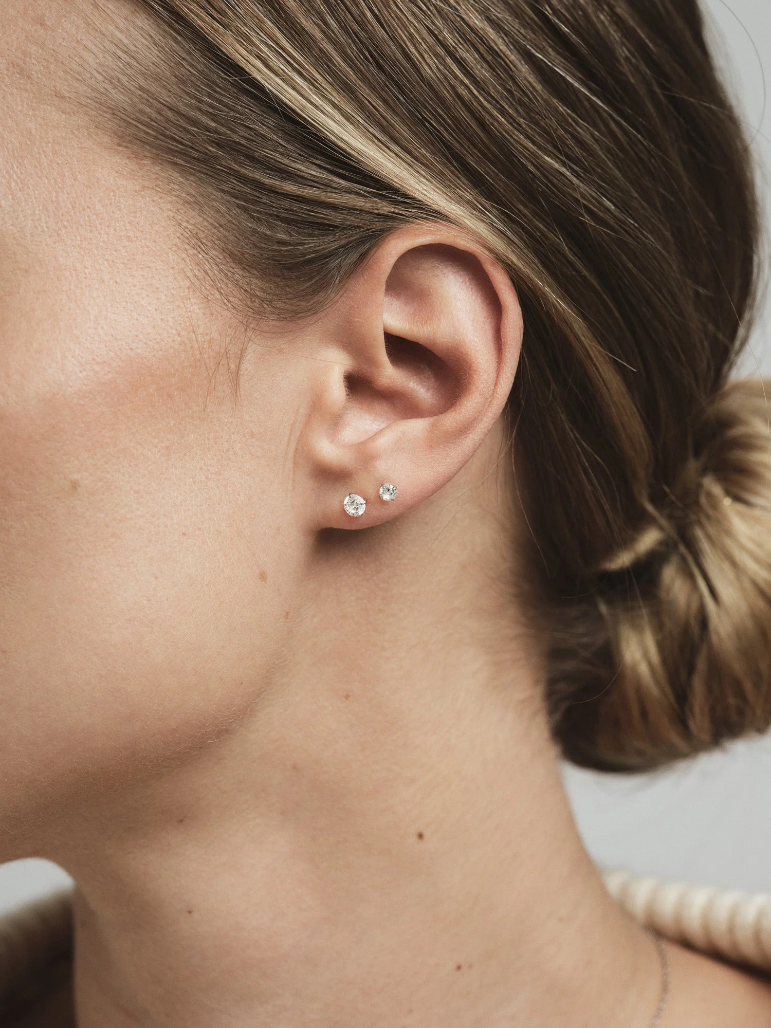 Jolie White Small Studs - Image 6
