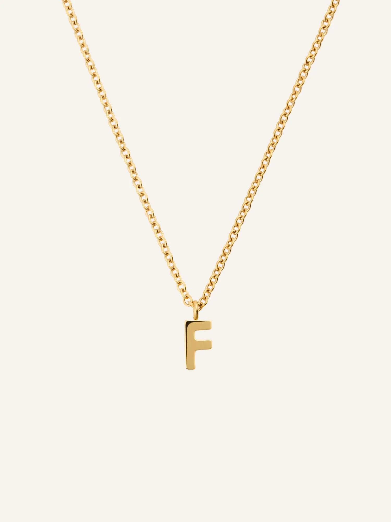 Petite Plain Letter Necklace - Image 12