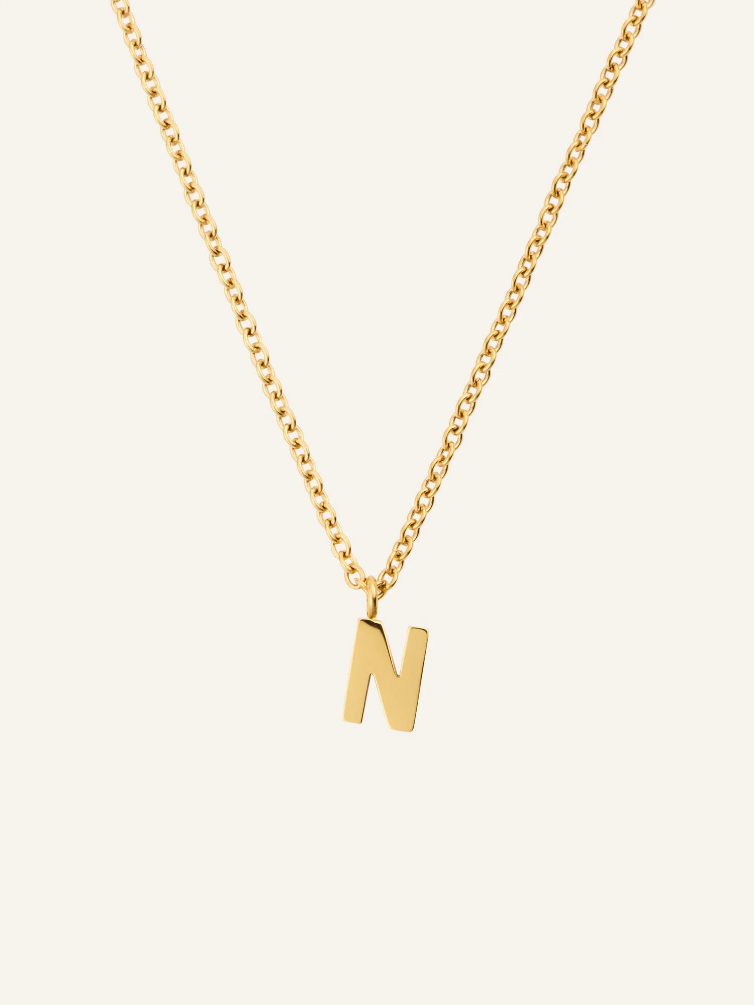 Petite Plain Letter Necklace - Image 19