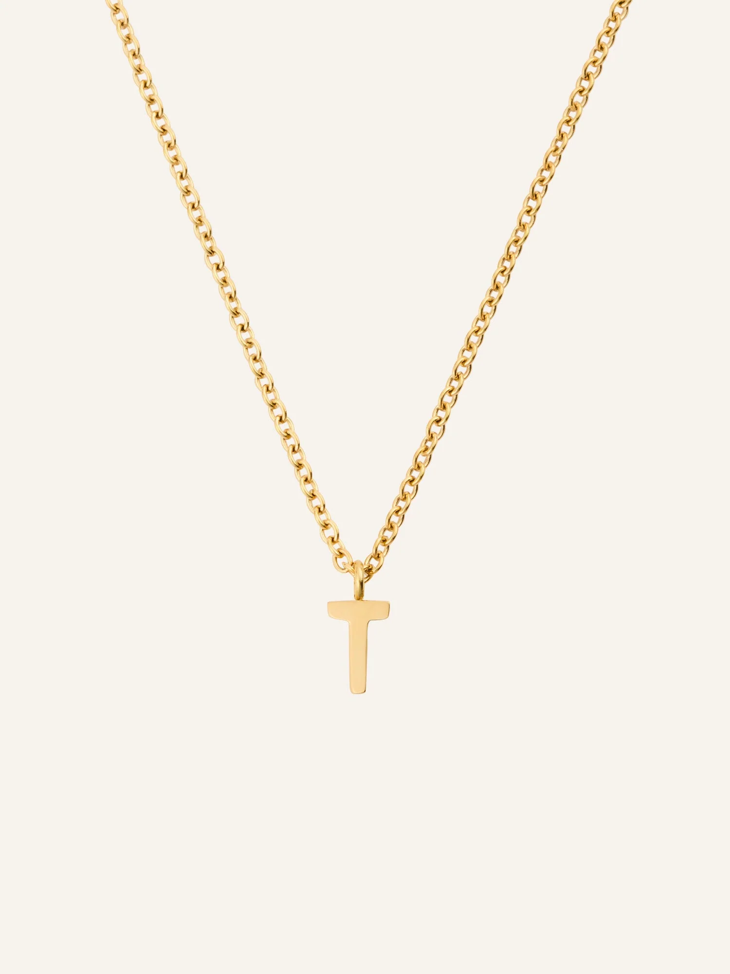 Petite Plain Letter Necklace - Image 25