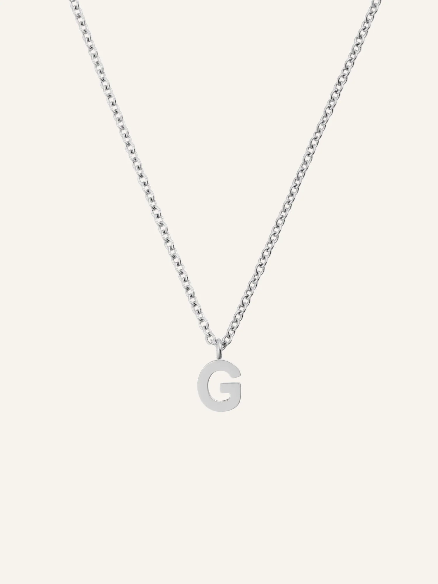 Petite Plain Letter Necklace - Image 13