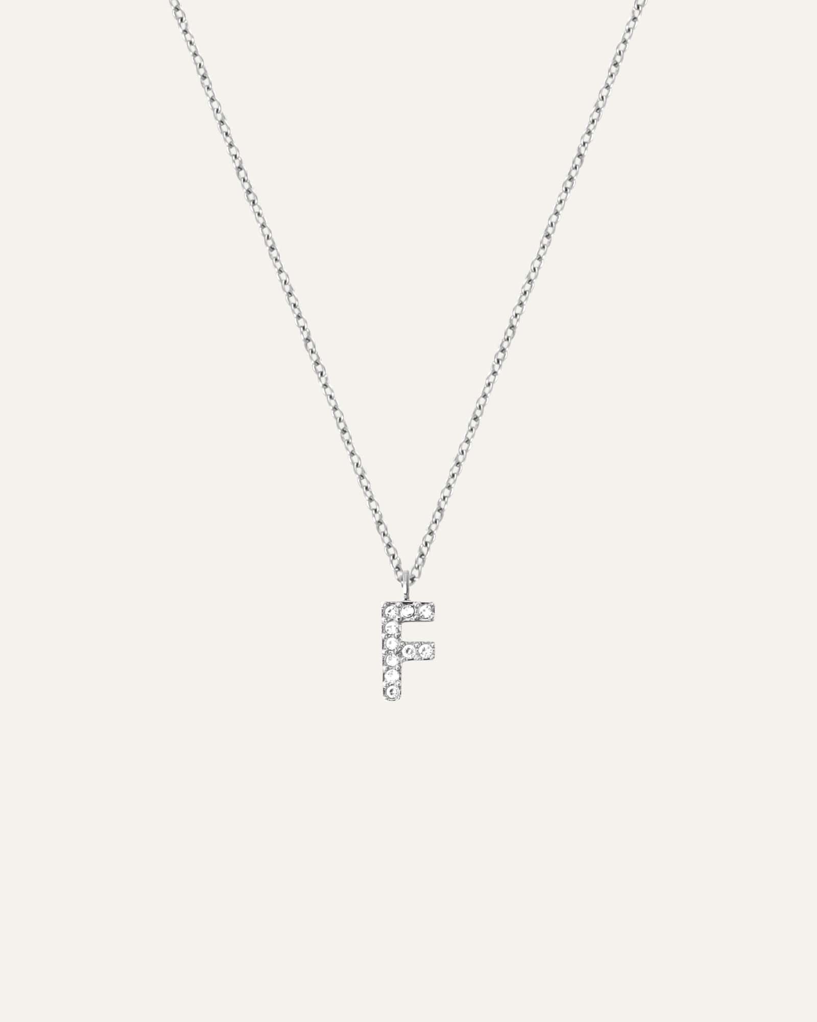 Petite Stone Letter Necklace - Image 10