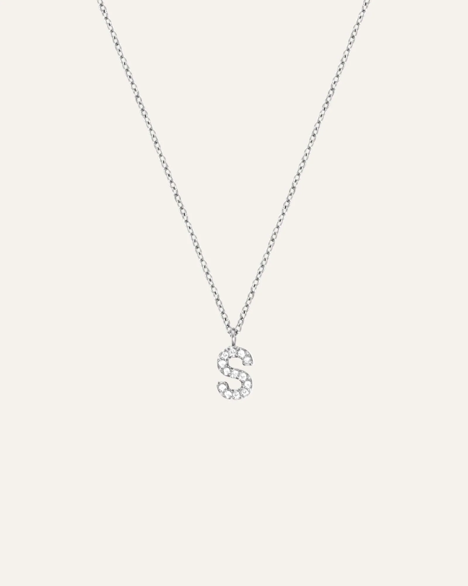 Petite Stone Letter Necklace - Image 23