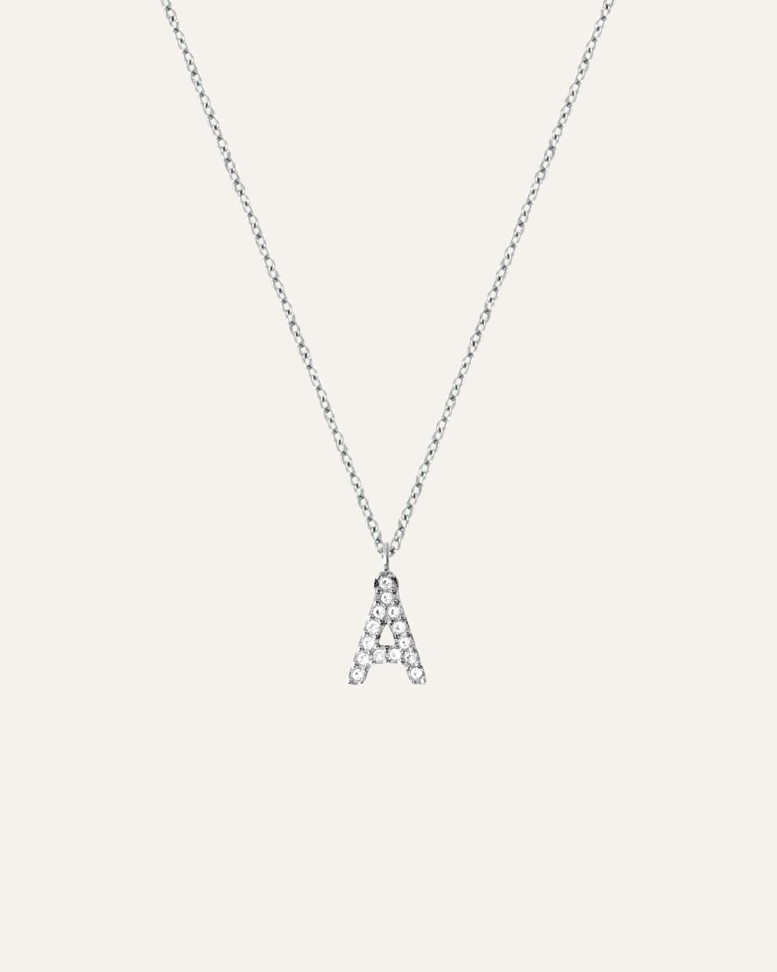 Petite Stone Letter Necklace - Image 31
