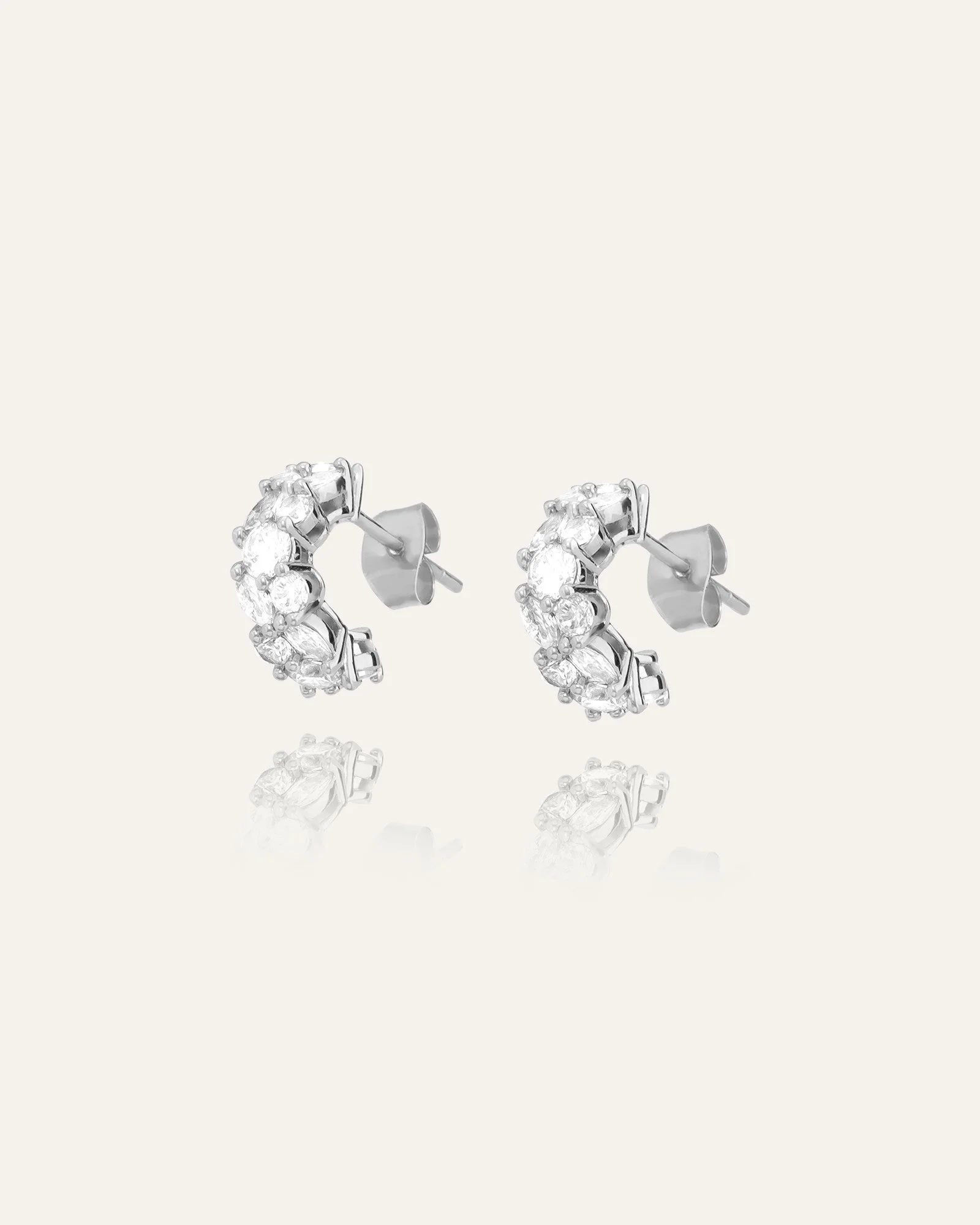Queen Earrings Silver Small
