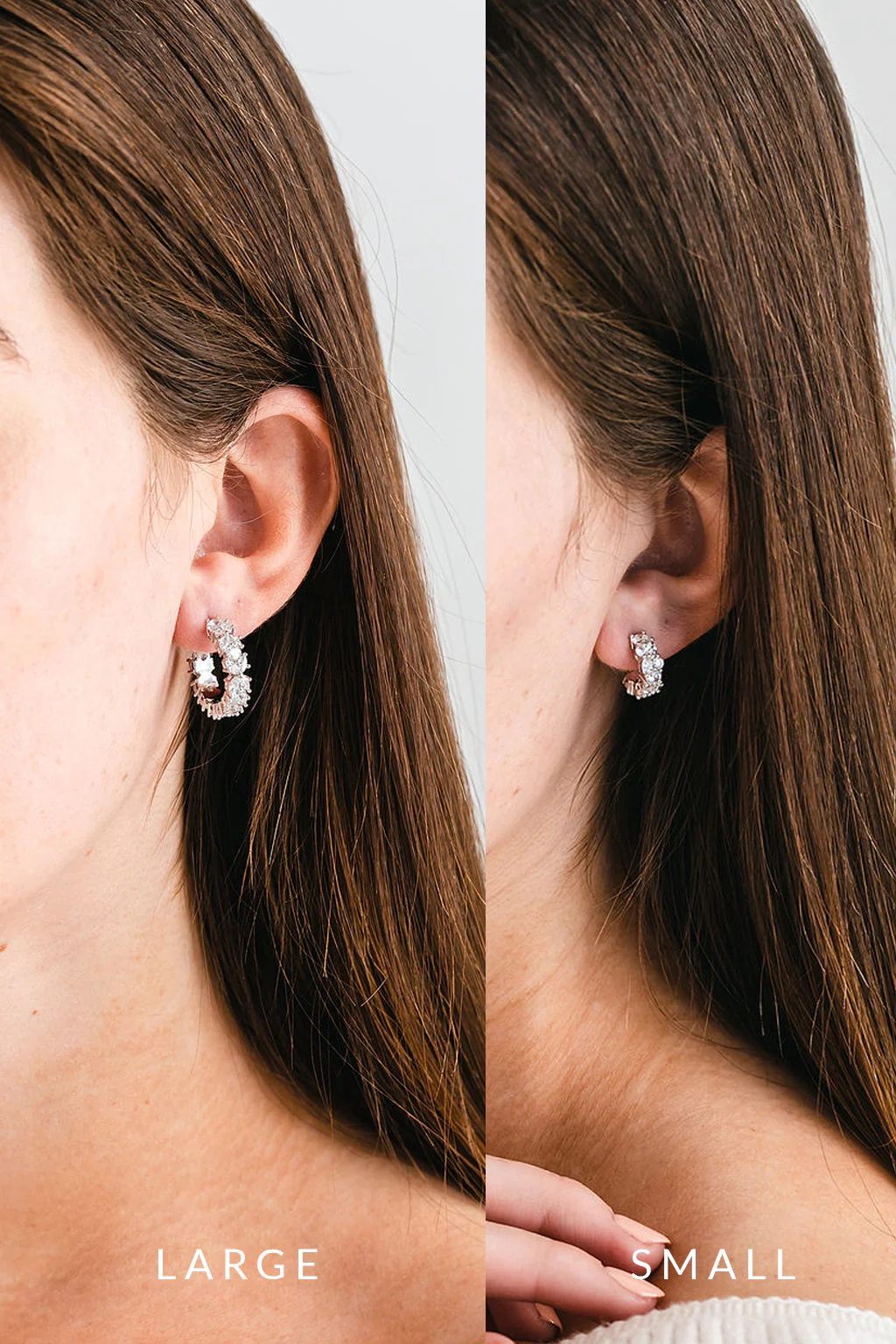 Queen Earrings Silver Small - Image 5