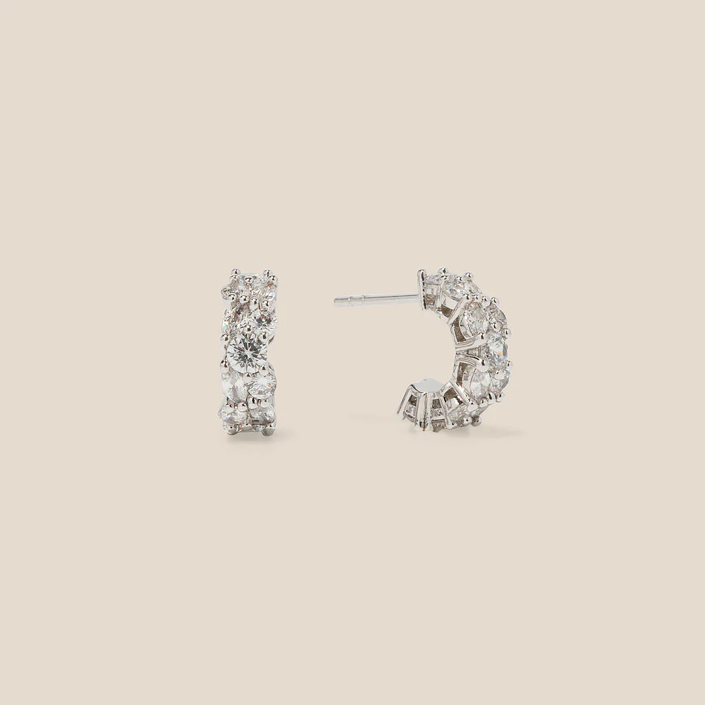 Queen Earrings Silver Small - Image 7