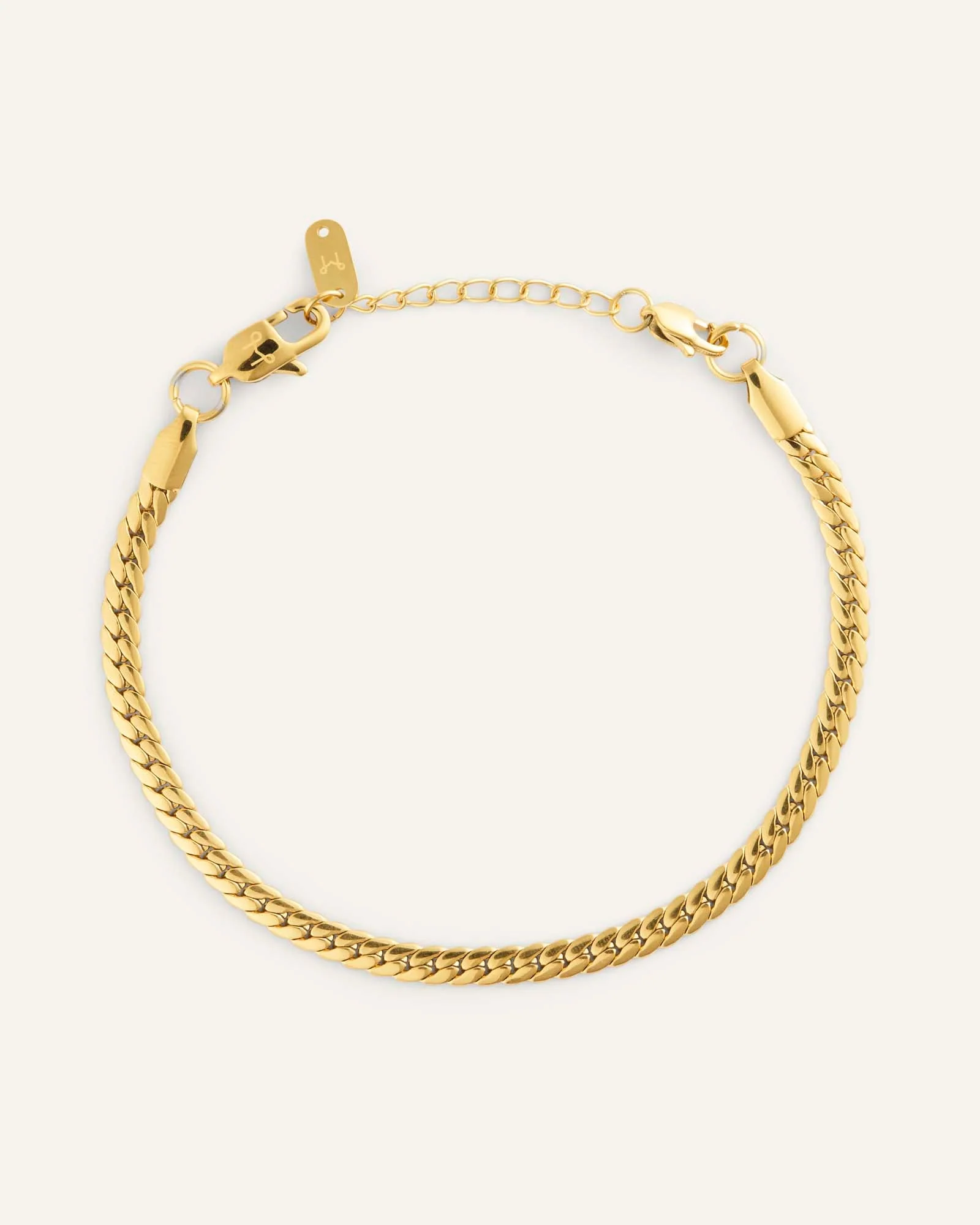 Serpentine Chain Gold Bracelet - Image 4