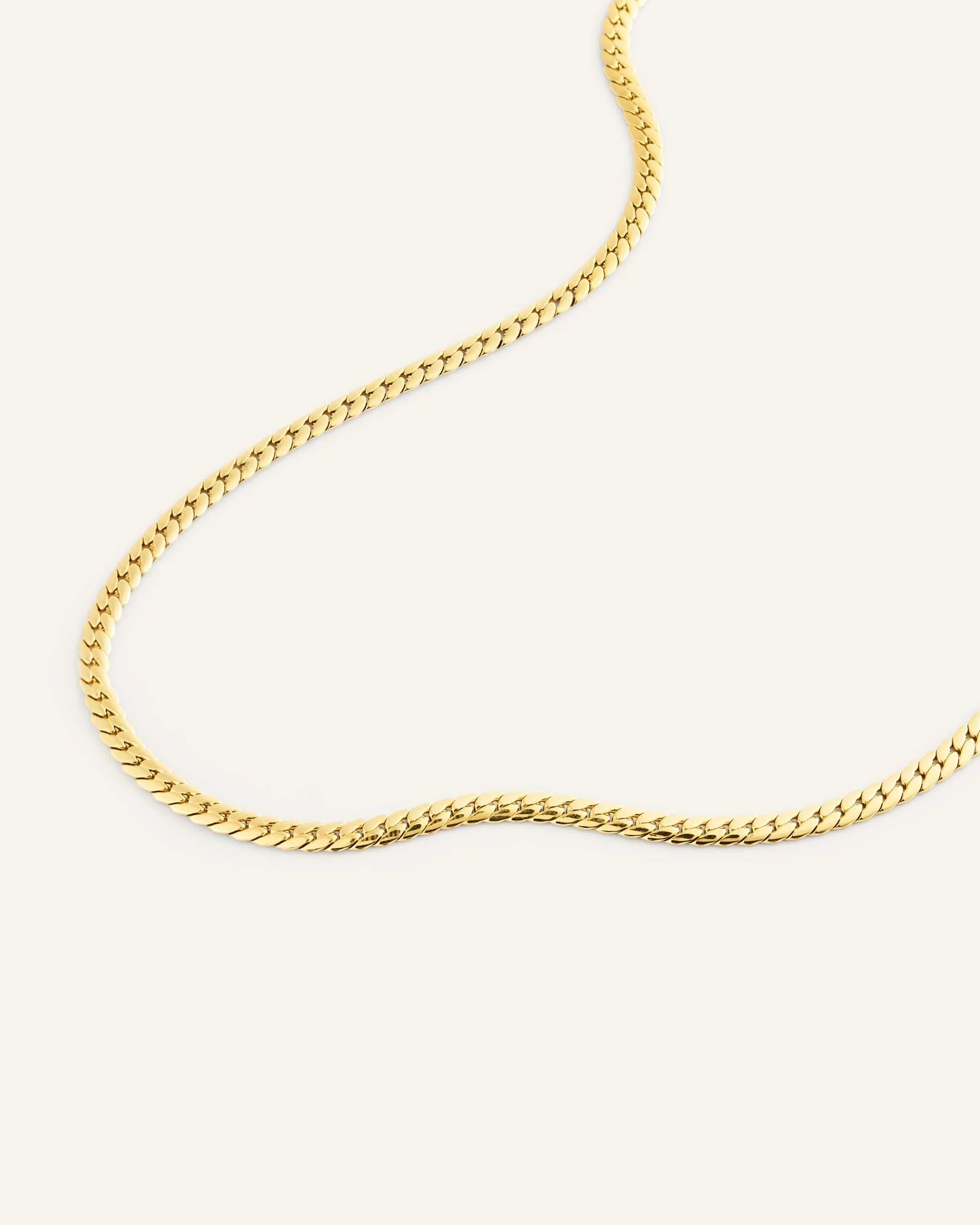 Serpentine Chain Gold Necklace - Image 5