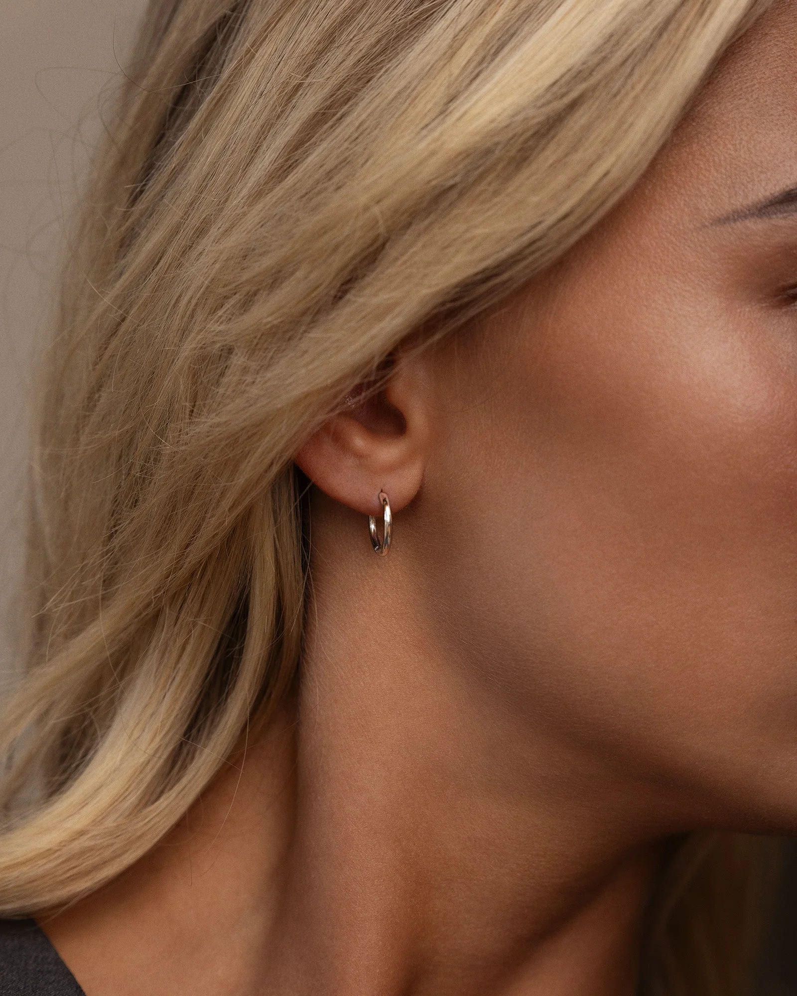 Slim Small Hoops - Image 2