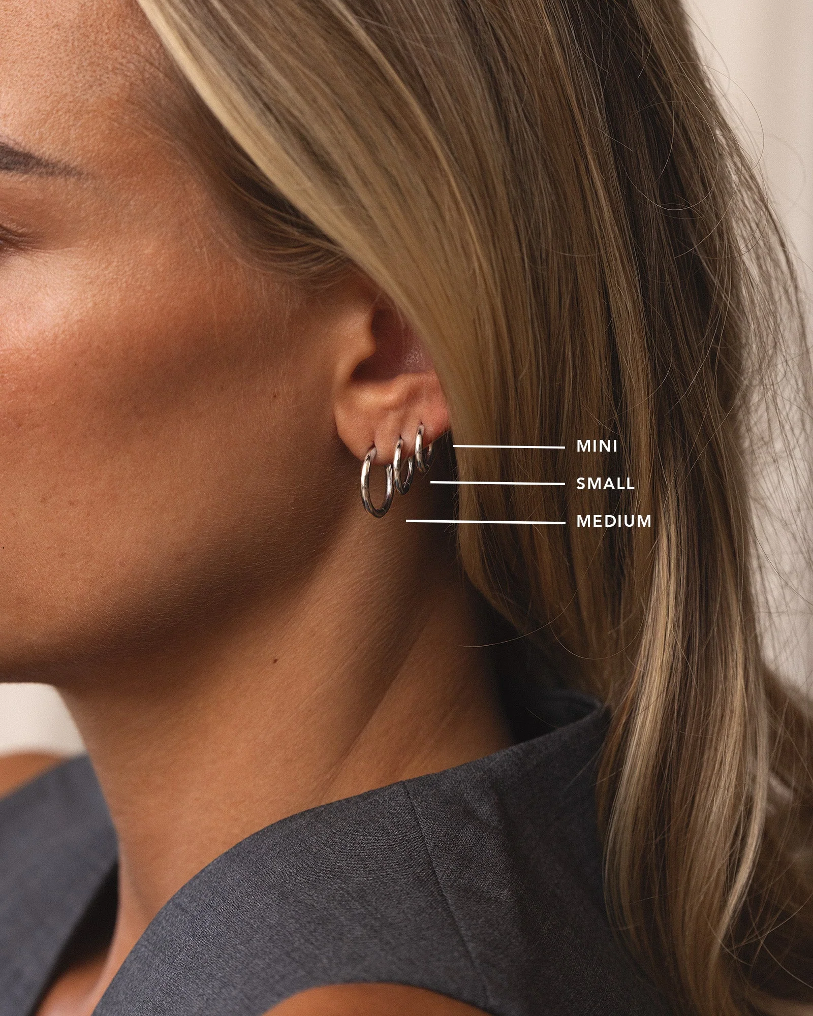Slim Small Hoops - Image 7