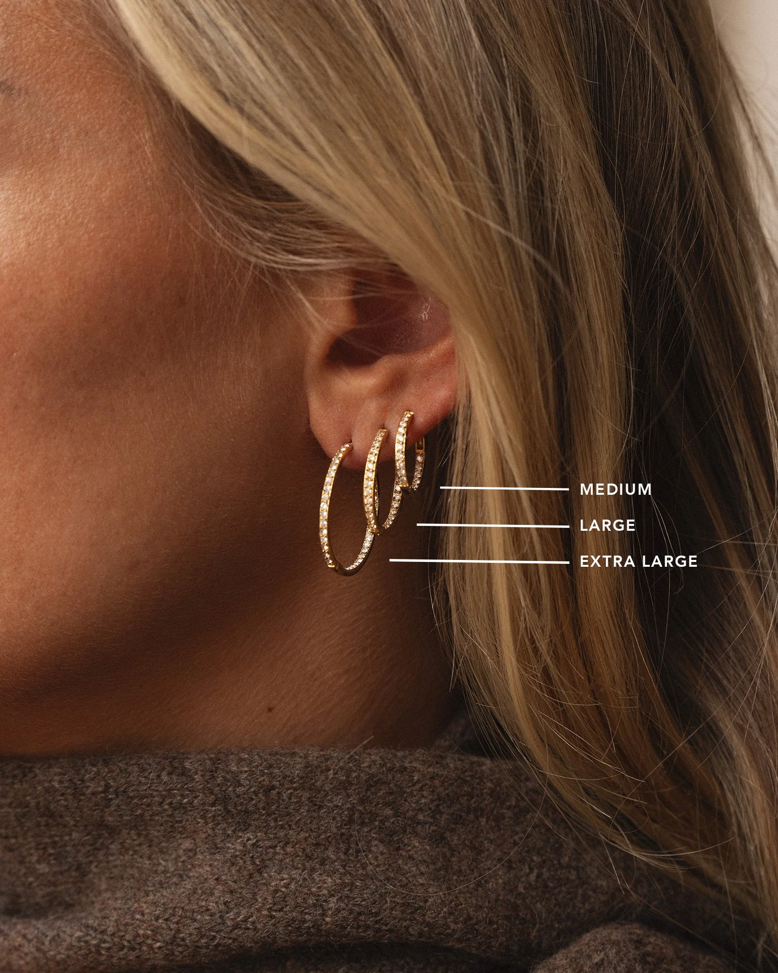 Sparkle Large Hoops - Image 7